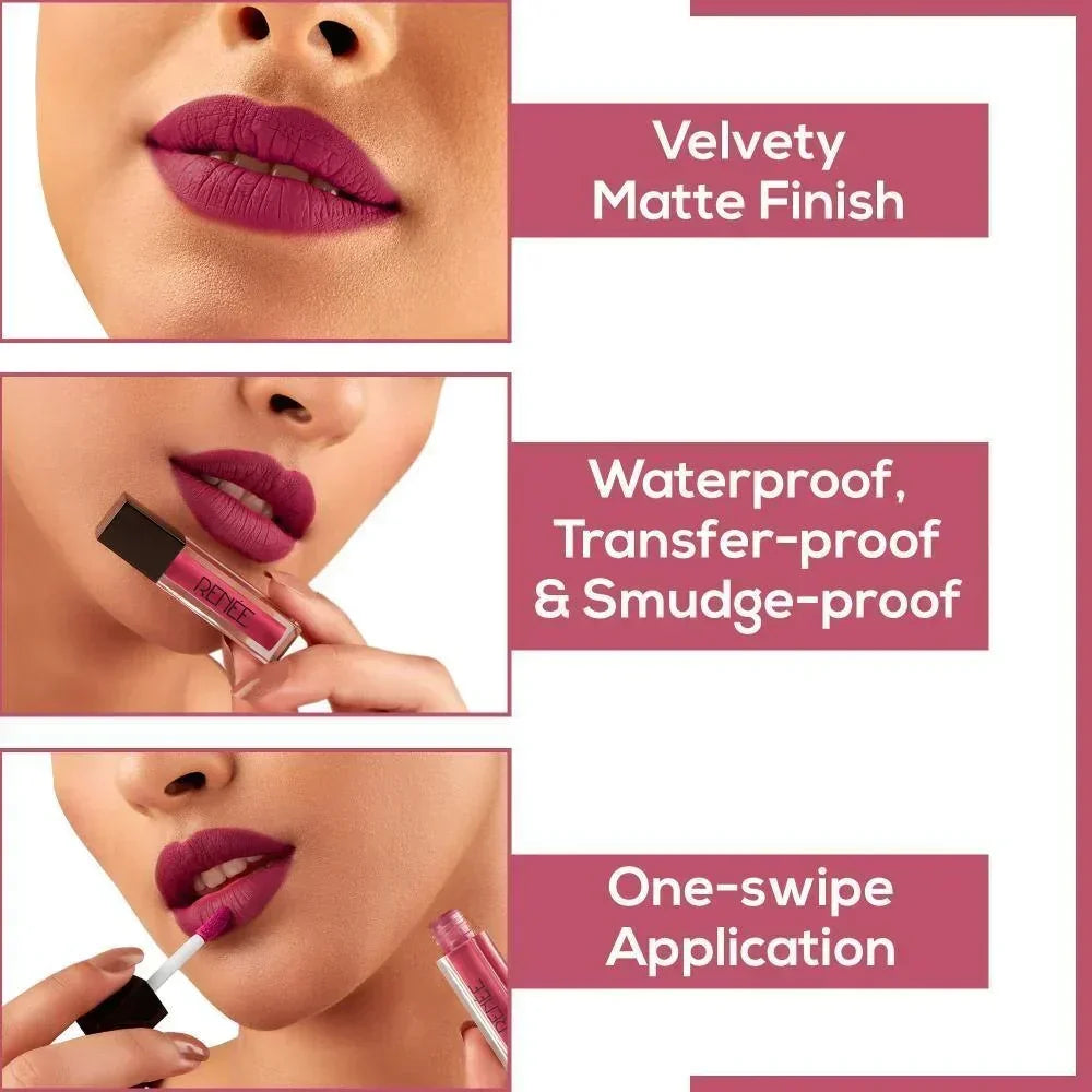 PACK of 10 - 1ml each RENEE Stay Forever Matte Liquid Lipsticks